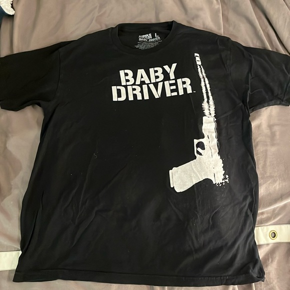 Baby Driver (Film) Black T-Shirt - Picture 1 of 3